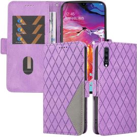 Coque Pour Samsung Galaxy A70, Housse En Cuir Pu Portefeuille Pochette, Etui A Rabat De Protection Compatible Avec Samsung A70, Violet