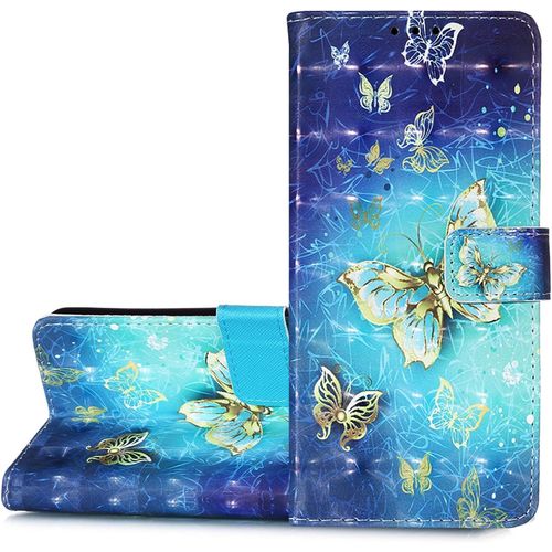 Coque Pour Nokia 6.3/G20/G10, Housse Premium En Cuir Nokia 6.3/G20/G10, Magnetique Flip Case Portefeuille Pu Cuir A Rabat Housse Etui De Protection Avec Porte Cartes (Papillon 2)