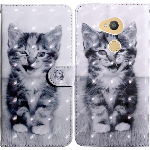 Coque Pour Sony Xperia Xa2, Housse Premium En Cuir Sony Xperia Xa2, Magnetique A Clapet Anti-Choc Flip Case Portefeuille Pu Cuir A Rabat Housse Etui De Protection Avec Porte Cartes(Chat 4)