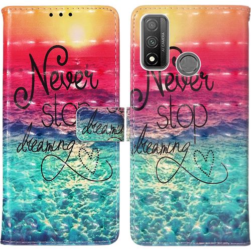 Coque Pour Huawei P Smart 2020, Housse Premium En Cuir Huawei P Smart 2020, Magnetique Flip Case Portefeuille Pu Cuir A Rabat Housse Etui De Protection Avec Porte Cartes (Ocean)