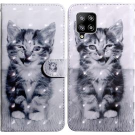 Coque Pour Samsung Galaxy A42 5g, Housse Premium En Cuir Samsung A42 5g, Magnetique Flip Case Portefeuille Pu Cuir A Rabat Housse Etui De Protection Avec Porte Cartes (Chat 4)