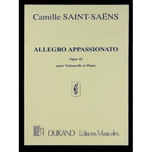 Saint-Saens : Allegro Appassionato - Violoncelle - Durand