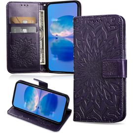 Coque Pour Oppo A74 5g / Oppo A93 5g / Oppo A54 5g, Protection Etui En Pu Cuir Portefeuille, Antichoc Housse A Rabat Compatible Avec Oppo A74 5g / Oppo A93 5g / Oppo A54 5g, Violet