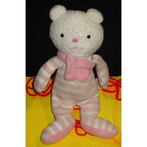 Chat Doudou Rose Rayé Luminou Jemini