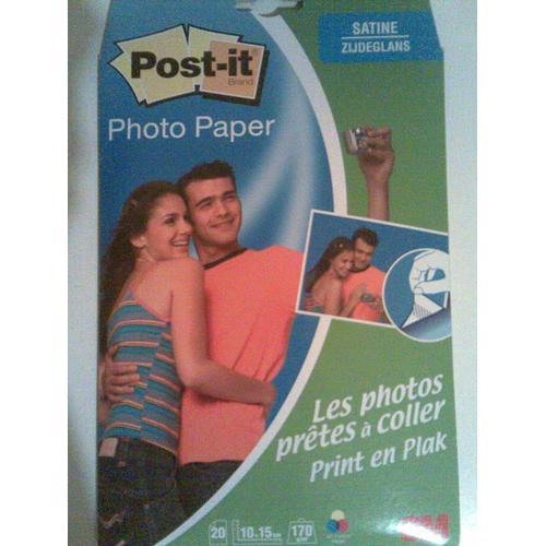 Post-It Photo Paper - Papier Satiné Brillant -  170g - 20 Feuilles A6