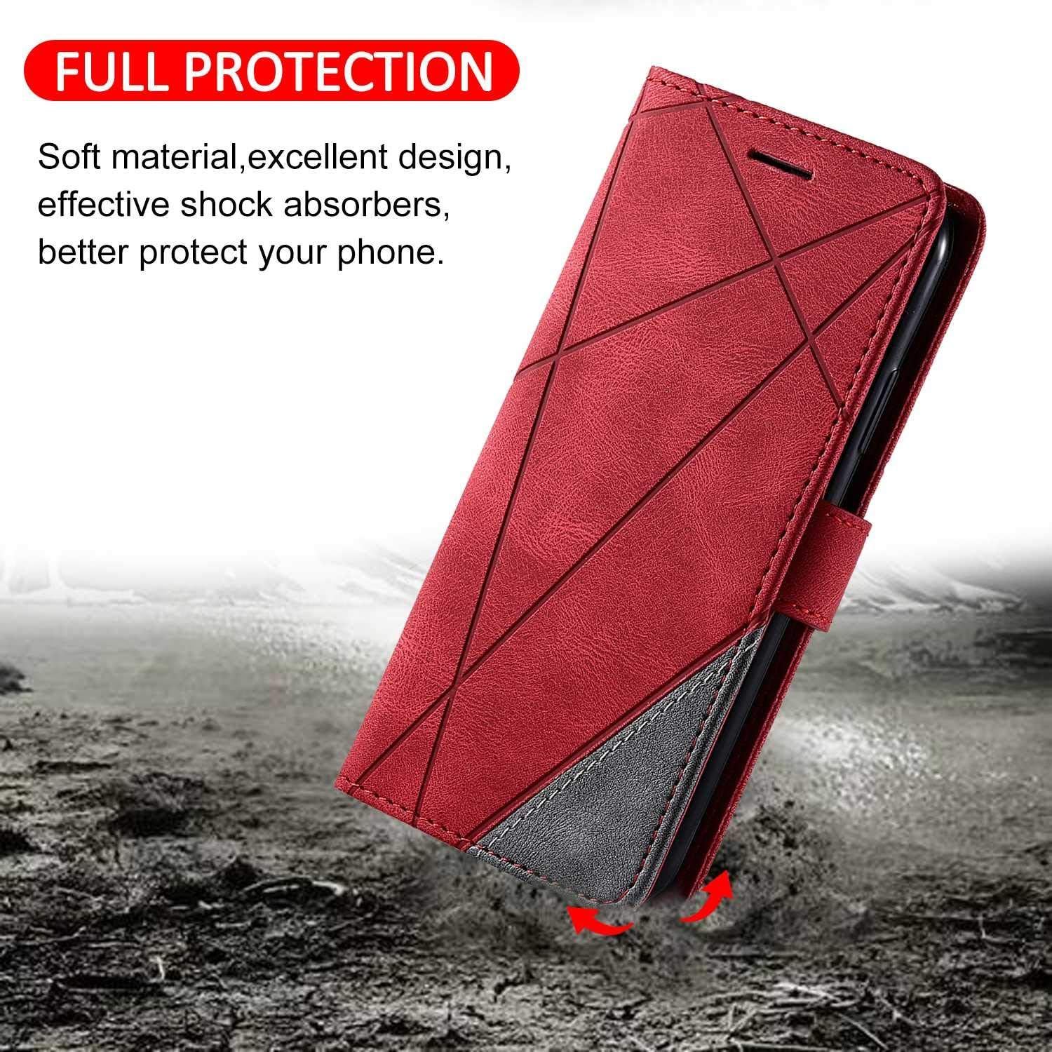 Coque Realme 7 Pro, Etui En Cuir Pu Portefeuille Housse Ferm... - 7