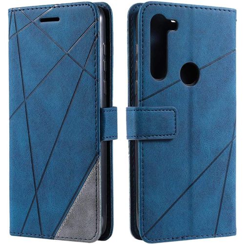 Coque Moto G8 Power, Etui En Cuir Pu Portefeuille Housse Fermeture Magnetique Und Flip Pour Moto G8 Power, Avec Fermeture Magnetique, Bleu