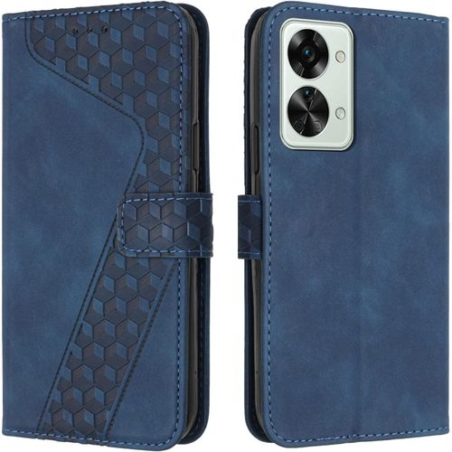 Coque Pour Oneplus Nord 2t, Etui Protection Housse Premium En Cuir Pu Portefeuille Etui Telephone [Fermoir Magnetique] [Fentes Pour Cartes] Flip Case Pour Oneplus Nord 2t (Bleu)