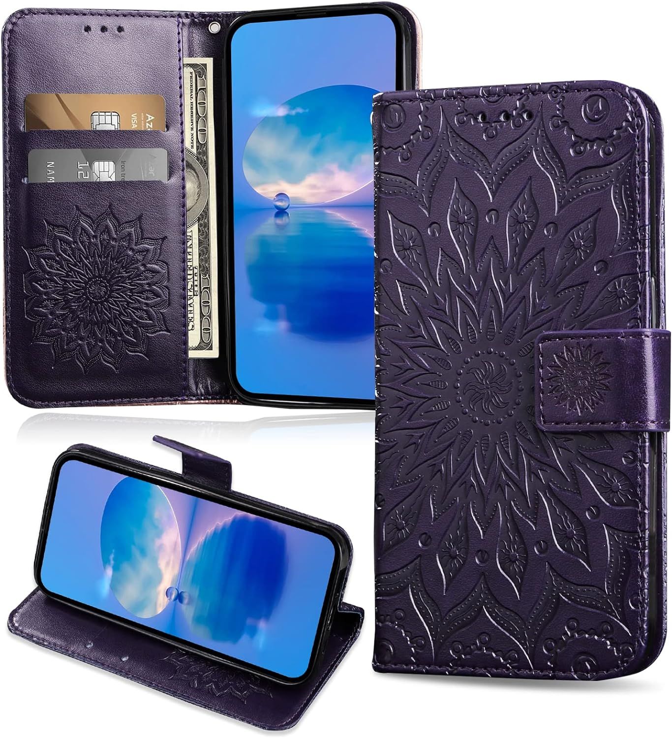 Coque Pour Huawei P Smart 2020, Protection Etui En Pu Cuir P...