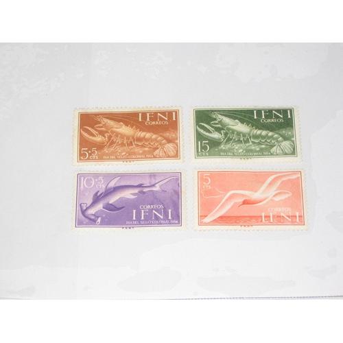 Ifni Corréos ,  Lot De 4 Timbres De 1954