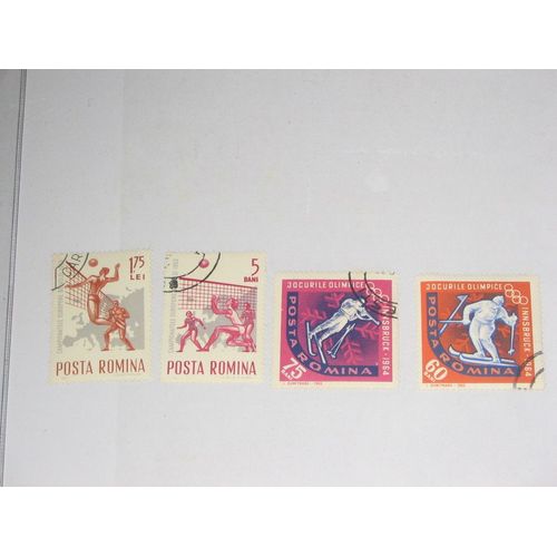 Roumanie , Lot De 4 Timbres De 1963 , Sport