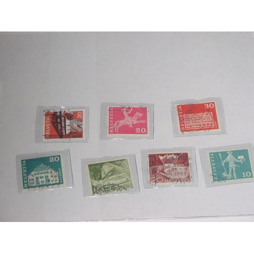 Suisse , Lot De 7 Timbres Des Années 50/60
