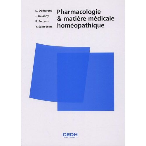 Pharmacologie Et Matière Médicale Homéopathique