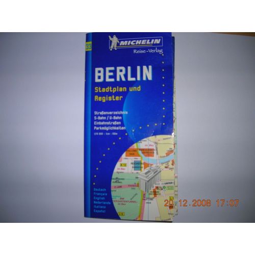 Berlin - Plan Avec Répertoire, 1/15 000