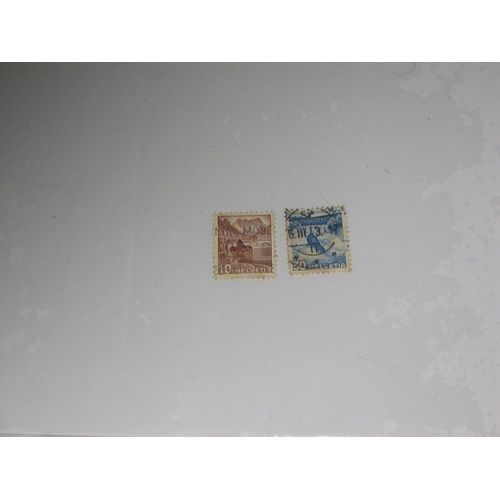 Suisse ; Lot De 2 Timbres