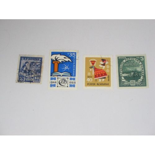 Roumanie , Lot De 4 Timbres Des Années 50 / 60