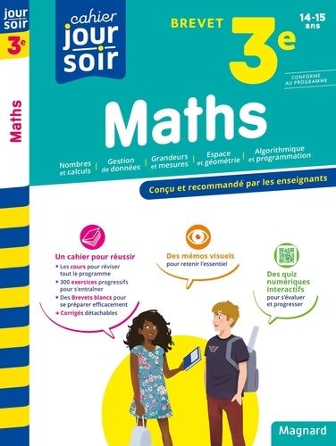 Cahier Du Jour/Cahier Du Soir Maths Brevet 3e