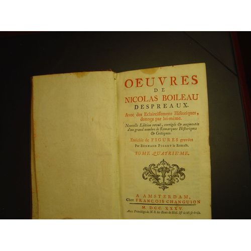Oeuvres De Nicolas Boileau Despreaux Avec Des Éclaircissements Historiques Donnez Par Lui-Même. Nouvelle Édition Revue Oeuvres De Nicolas Boileau Despreaux Avec Des Éclaircissements...