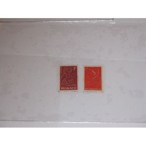 Monaco , Lot De 2 Timbres  Des Années 50