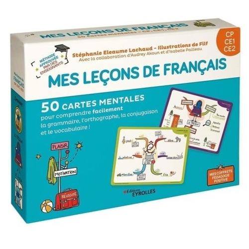 Mes Leçons De Français Cp Ce1 Ce2 - Avec 40 Cartes Leçons, 10 Cartes Jeux, 1 Livret Explicatif