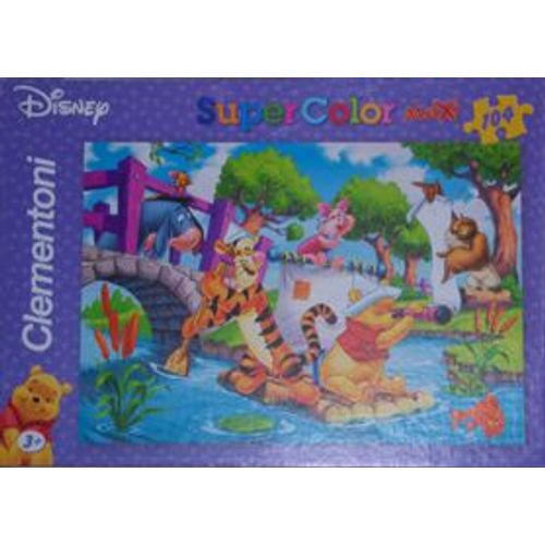 Puzzle - 104 Pièces - Winnie Sur Radeau - 68 X 58 Cm