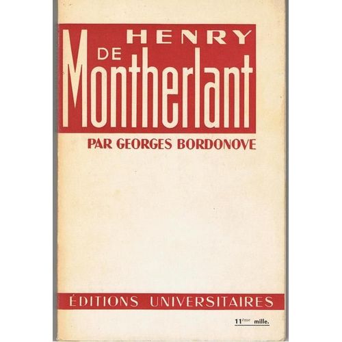 Henry De Montherlant Henry De Montherlant