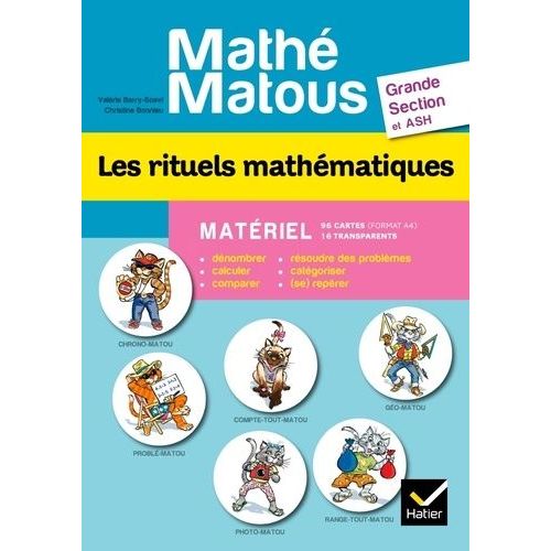 Les Rituels Mathématiques Grande Section Et Ash - Matériel 96 Cartes (Format A4) + 16 Transparents