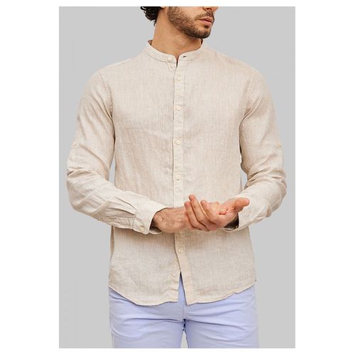 Chemise Lin Beige Homme