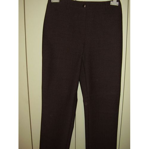 Trés Beau Pantalon Cacharel 44% Laine, Marron, 2 Petites Poches Plaquées Devant