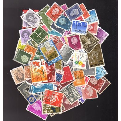 Lot De 50 Timbres Des Pays-Bas Obliteres Tous Differents