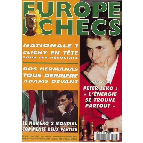 Europe Echecs  N° 478 : Nationale 1 Clichy En Tete