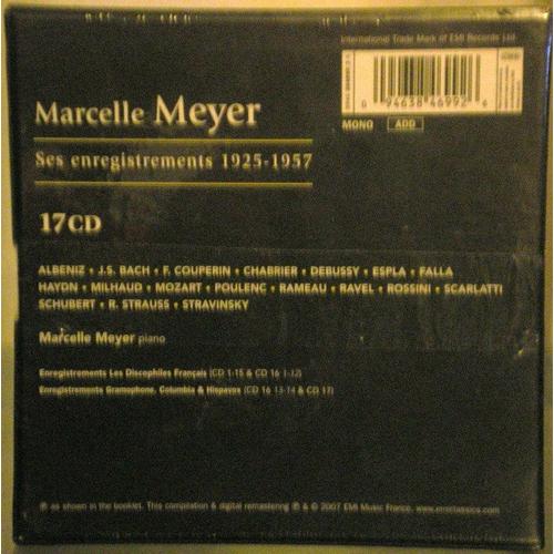 Marcelle Meyer Coffret Ses enregistrements 1925-1957 