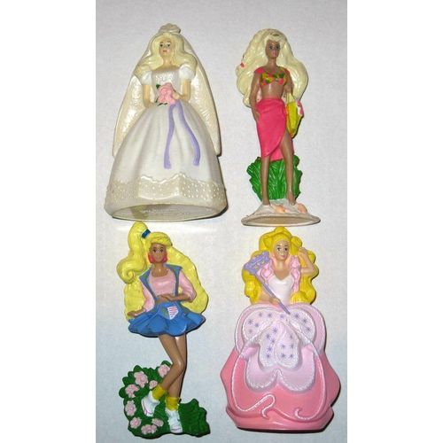 Barbie : Mariée Paréo Fée Robe Rose Sportswear - 4 Figurines