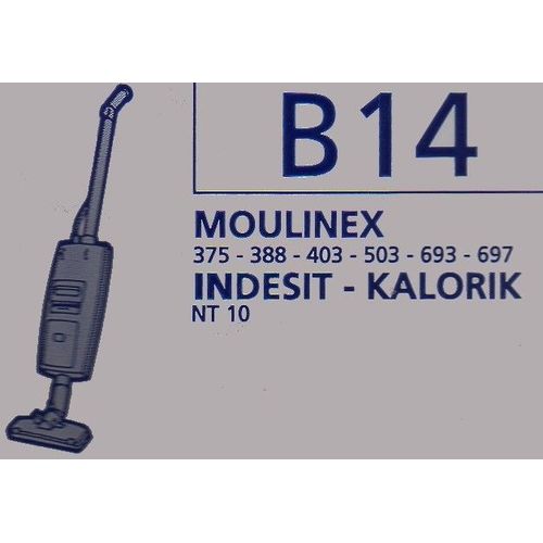 Menalux  B 14 - lot de  10 Sacs aspirateur pour Moulinex 375 - 388 - 403 - 503 - 693 -697 - INDESIT - KALORIK NT 10
