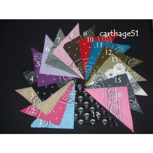 Bandana 100% Coton Plusieurs Coloris Disponibles (Annonce 1/2)