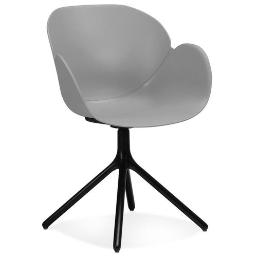 Chaise Avec Accoudoirs 'apodis' Grise En Matière Plastique
