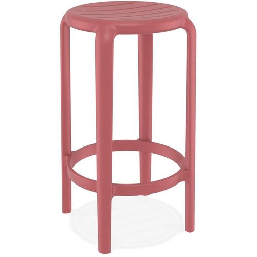 Tabouret De Jardin Mi-Hauteur 'peya Mini' Rouge En Matière Plastique