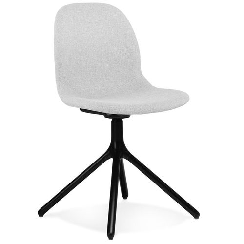 Chaise Design 'pavonis' En Tissu Gris Clair
