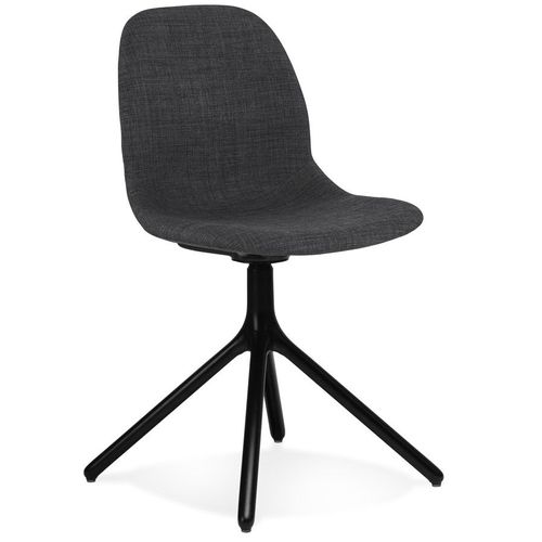 Chaise Design 'pavonis' En Tissu Gris Foncé