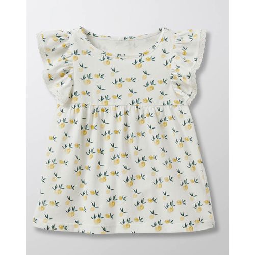 T-Shirt Fille - Imprimé Citron (Cyrillus)