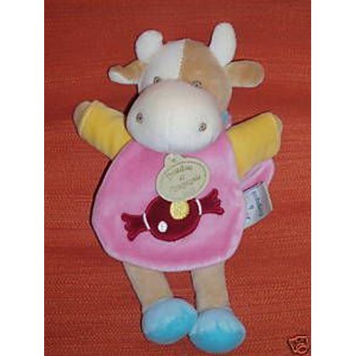 Doudou Cape Vache Cerise Avec Bonbon - Doudou Et Compagnie