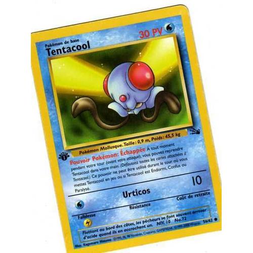 Tentacool (Fossile, Première Édition,  Vf, 56/62)