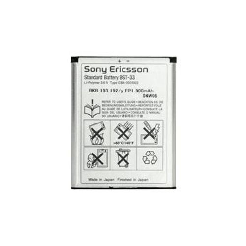 Sony Ericsson Bst-33 / Bst33 - Batterie Li-Polymer 900mah Pour Téléphone Mobile Sony Ericsson