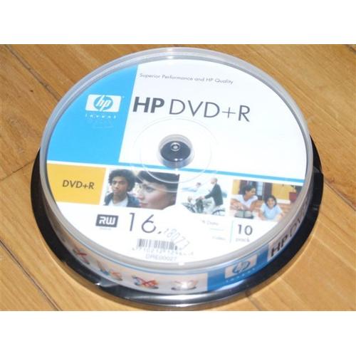HP - DVD+R - 4.7 Go (120 min) - 16x - Cakebox de 10