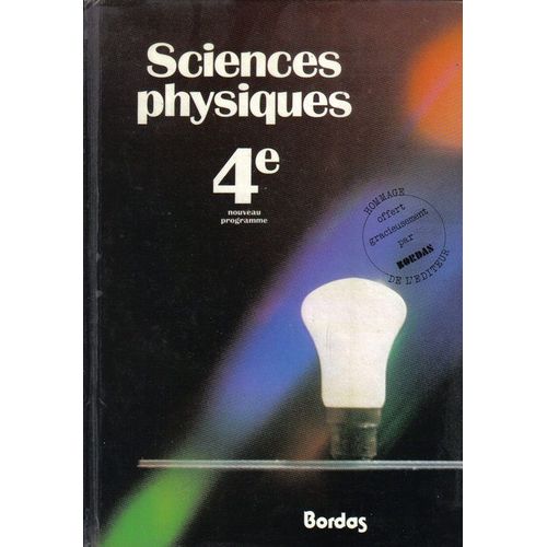 Sciences Physiques 4e