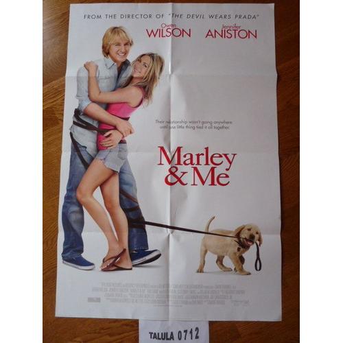 Affiche 70 X 100 Cm Américaine Du Film Marley And Me / Owen Wilson / Jennifer Aniston