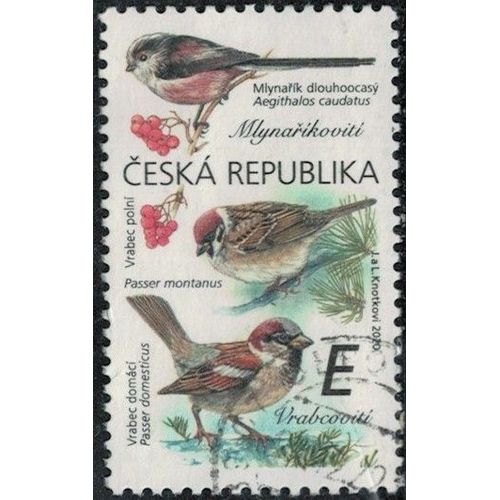 République Tchèque 2020 Oblitéré Used Oiseaux Aegithalidae Et Passeridae Y&t Cz 955 Su