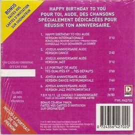 Joyeux Anniversaire Aude Cd Rakuten Joyeux Anniversaire Aude Cd Rakuten