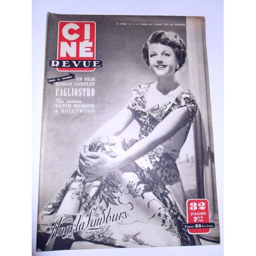 Cine Revue 1950  N° 11 : Angela Lansbury.Cagliostro-Orson Welles;Jean Gabin.