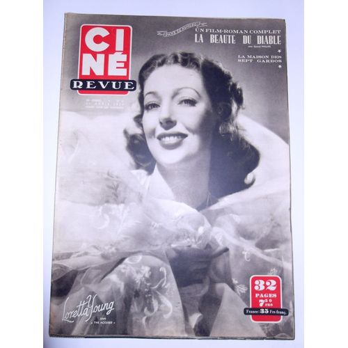 Cine Revue 1950 N° 16 : Loretta Young.Ronald Golman.Buet Lancaster.Michel Simon.Gerard Philipe Simone Valere.Francois Perier.Albert Prejean.